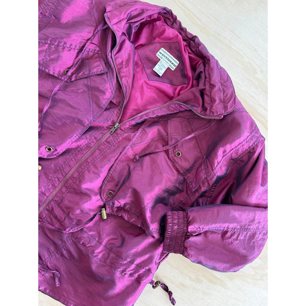 Westbound Sport Vintage Iridescent Purple Windbreaker Jacket Womens‎ Medium 90s